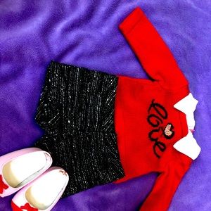 American Girl adorable short’s with snappy sweater